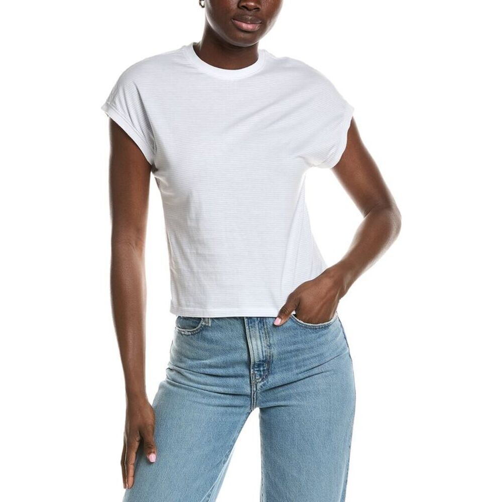 Frame Denim Womens  The Muscle T Shirt, White